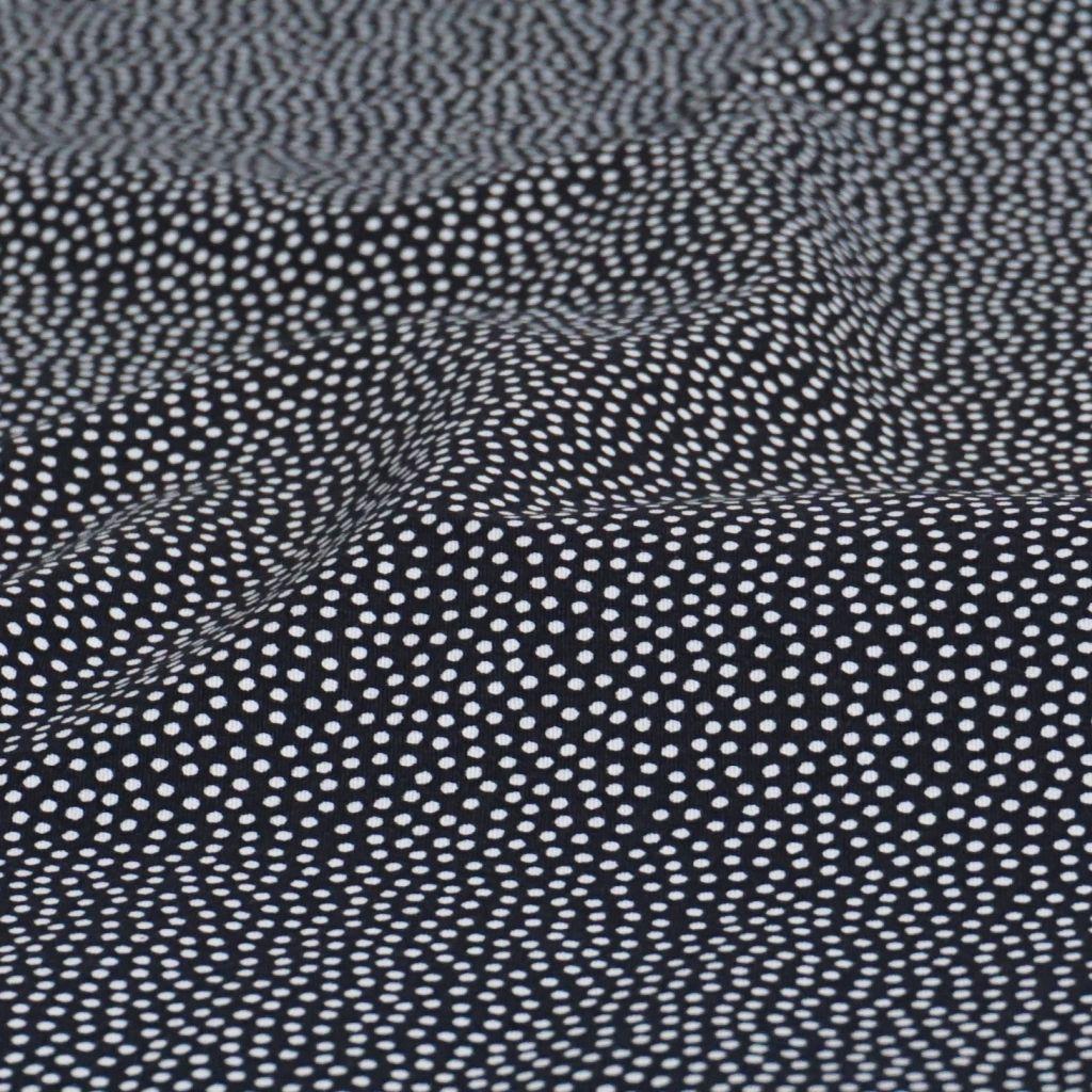 Baumwollstoff Dottys Punkte weiß schwarz